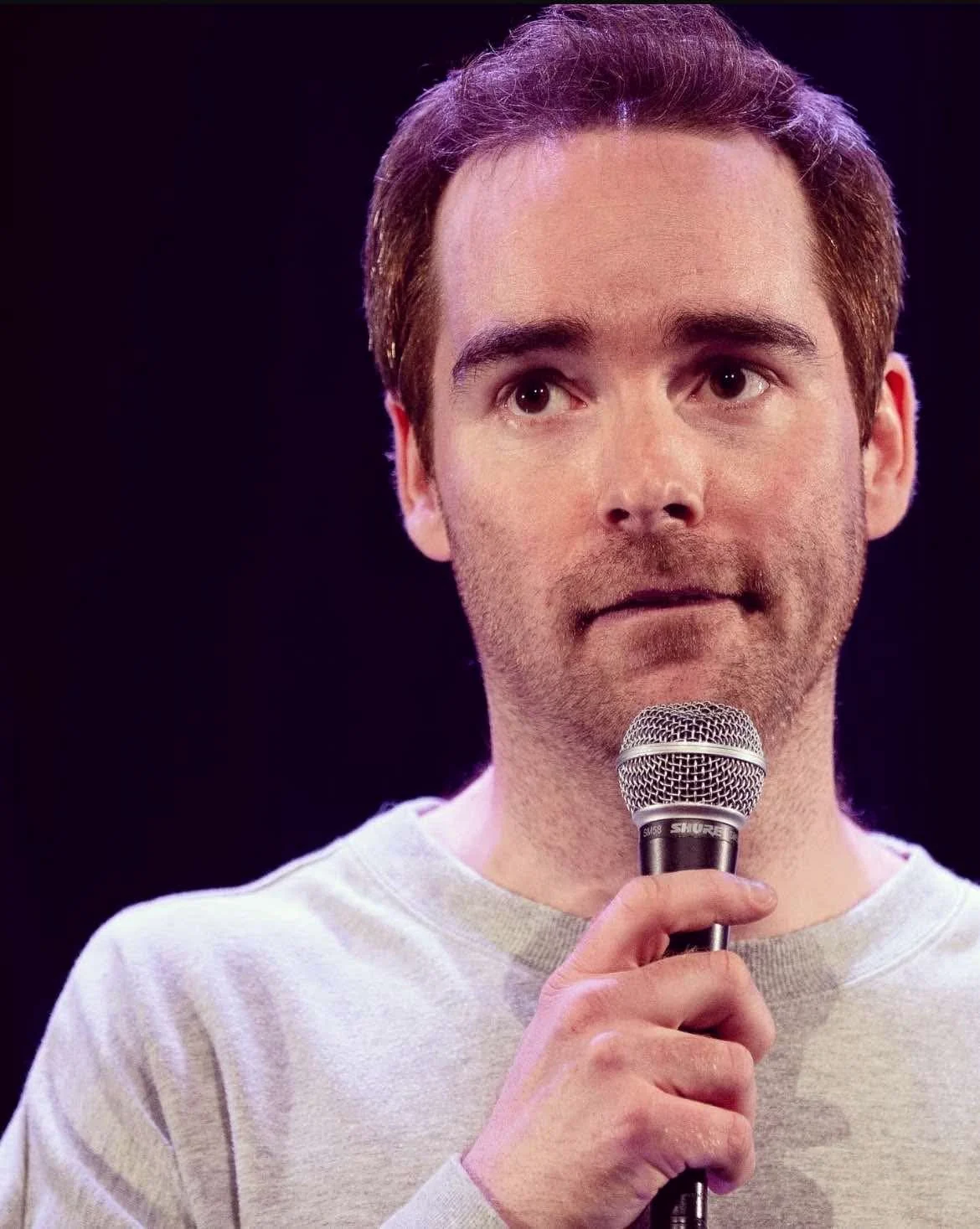 Eirik Sørvik performing with a microphone